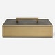 preview thumbnail 1 of 6, Rectangular Box with Lift Off Lid - 14" - Gray and Brass Finish