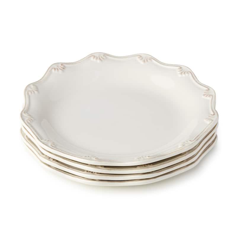 Certified International Heritage Scroll Salad/Dessert Plates,Set of 4 - 9'' W x 9'' D x 1.25'' H