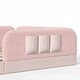 preview thumbnail 41 of 124, Twin/Full/Queen Teddy Fleece Floor Bed with Upholstered Safety Rails and Pocket