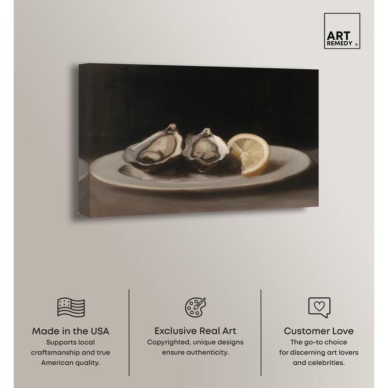 Manet's Oysters Canvas by Art Remedy, Gallery Wrapped