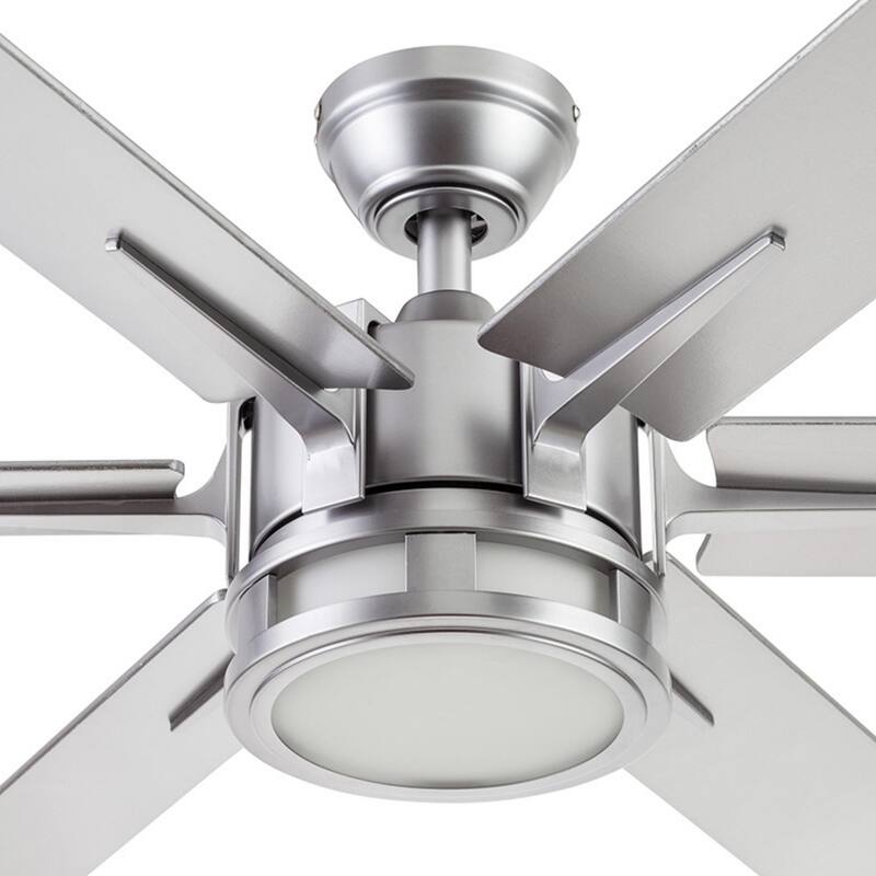56" Honeywell Kaliza Pewter Indoor Modern LED Ceiling Fan with Light and Remote Control