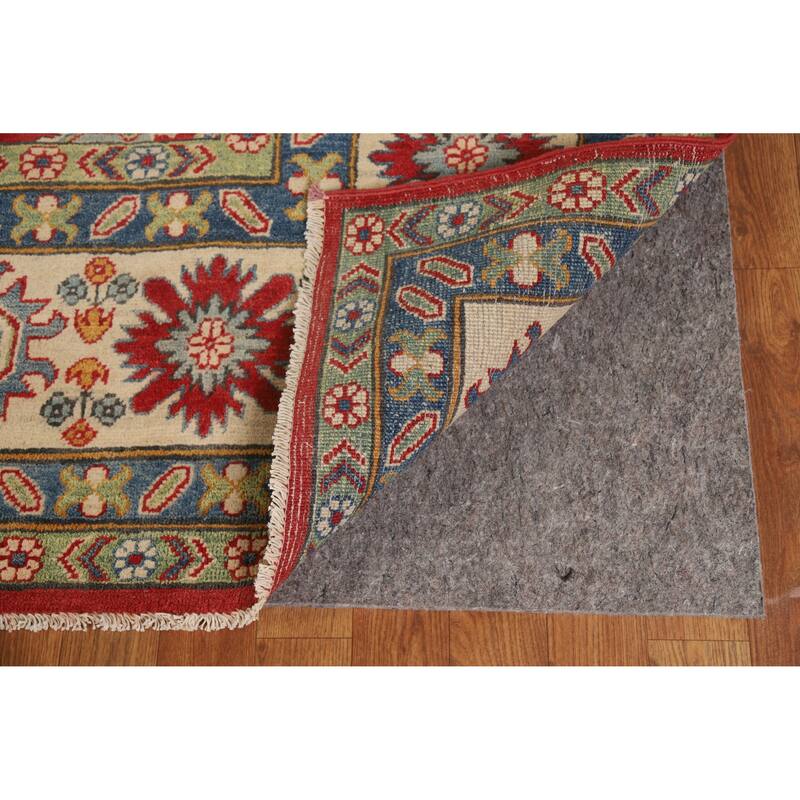 Hand Knotted Oriental 100% Wool Carpet Traditional Geometric Red Kazak Area Rug - 15' 10'' X 9' 9''