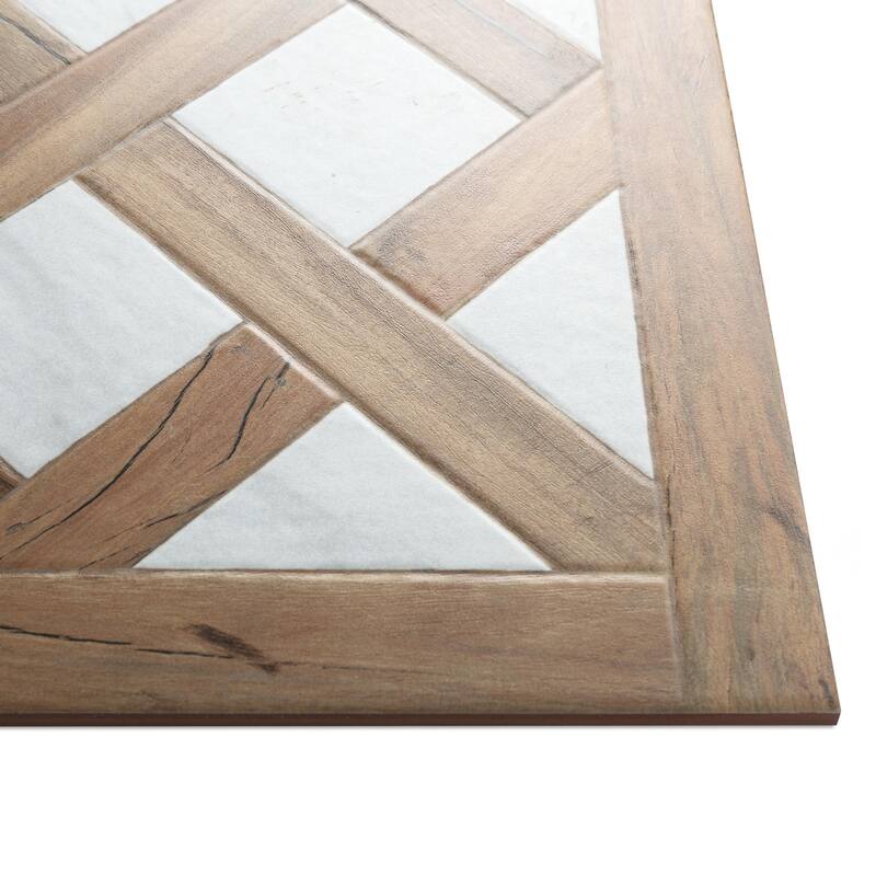 Merola Tile Kings Forest Lattice Calcatta Mix 17-5/8" x 17-5/8" Ceramic Floor and Wall Tile