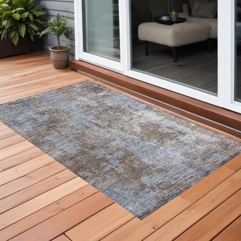 Anan Modern Art-Inspired Weather Resistant Versatile Elegance Outdoor Rug - 2' x 3' - Multi