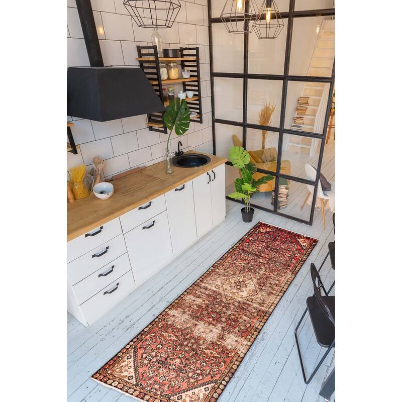 ECARPETGALLERY Hand-knotted Andelz Dark Copper Wool Rug - 3'1 x 10'1