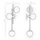 preview thumbnail 35 of 44, Bola Modern Gold 3-Light Chandelier Orb Glass Vanity Lights Wall Sconces