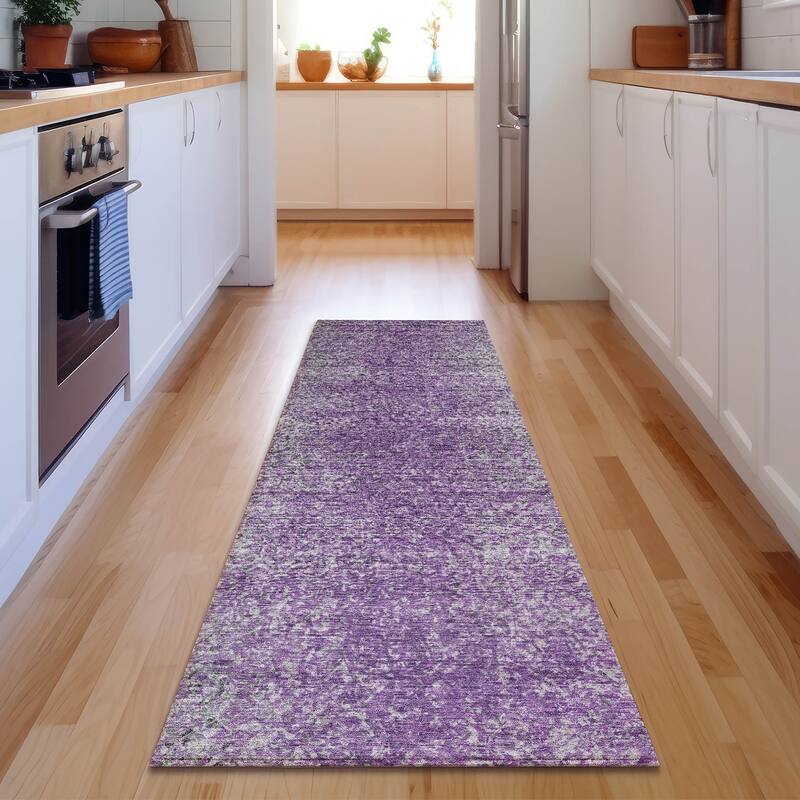 Premium Washable Super Soft Chic Ombre Mayfield Rug - Plum - 2' 3" x 7' 6" - Runner
