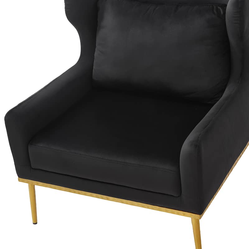 Modern Armchair Velvet Accent Chair Reading Chair Single Sofa Chair for Living Room, Bedroom, or Reading Corner