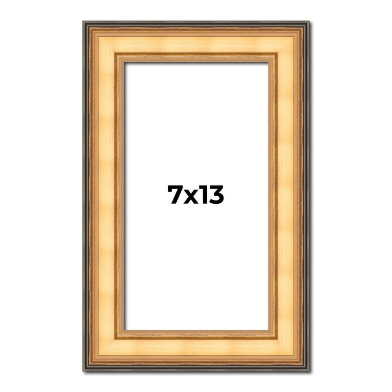 7x13 Frame Gold Plein Aire Solid Wood Picture Frame Width 2 Inches |
