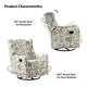 preview thumbnail 43 of 44, Gastone Transitional Floral Fabric Nursery Recliner with Curved Arms by HULALA HOME(Set of 2)
