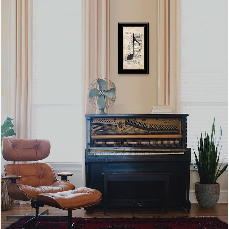 TrendyDecor4U Contemporary "Music" Framed Print Wall Art by Marla Rae