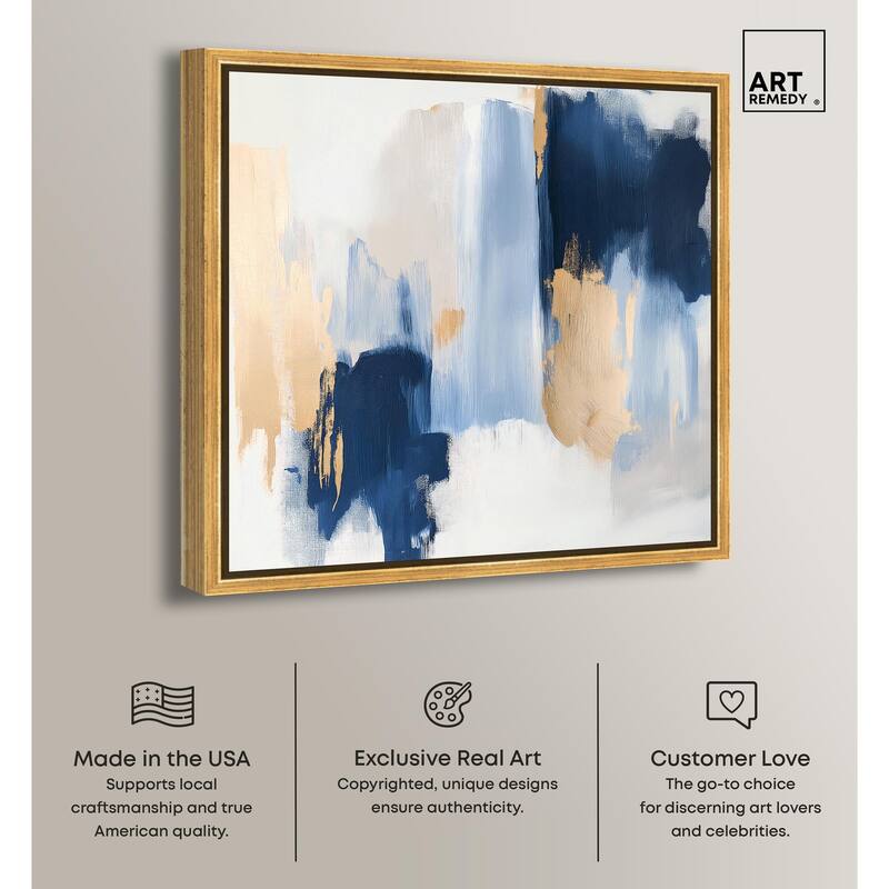 Tranquil Blue Depths I Canvas by Art Remedy