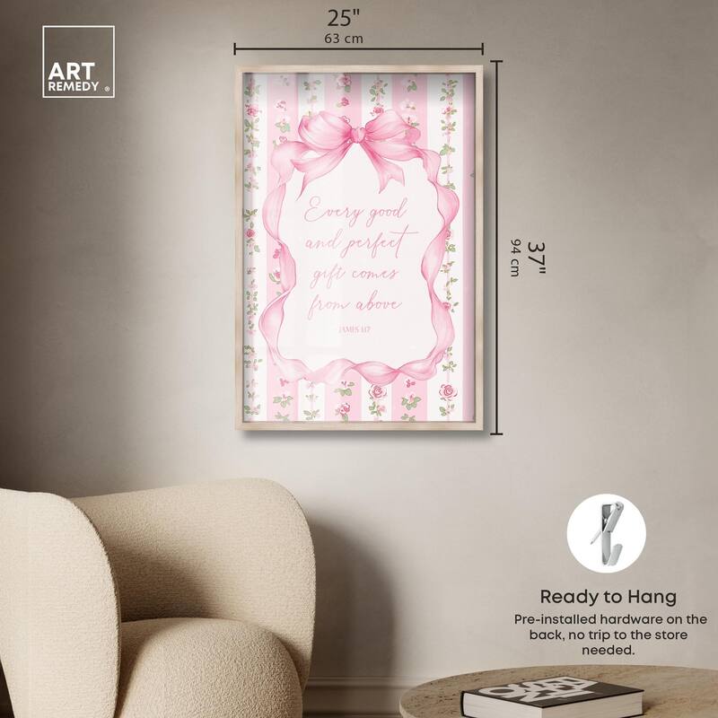 Good and Perfect Gift Bow Shadowbox by Art Remedy