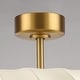 preview thumbnail 16 of 16, 29" Brass Faux Silk Modern Cloud Dimmable Caged Fandelier Ceiling Fan with LED Light and Remote - 29.3" W x 29.3" D x 17.3" H