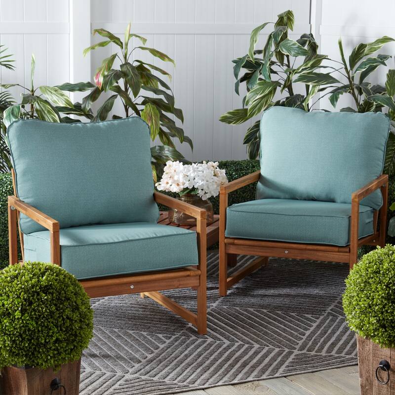 Outdoor 2-Piece Reversible Deep Seat Cushion Set (Cushions Only)