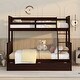 preview thumbnail 57 of 71, Elegant Twin-Over-Full Wooden Bunk Kids Bed with Ladders,Drawers Espresso