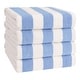 preview thumbnail 62 of 64, American Soft Linen,100% Cotton 4 Pack Beach Towels, 30 x 60 Cabana Striped Pool Towels Sky Blue