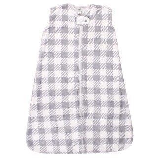 Hudson Baby Infant Plush Sleeping Bag, Sack, Blanket, Gray Plaid