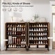 preview thumbnail 13 of 23, 24 Pairs Large Wood Shoe Storage Cabinet with Doors for Entryway - 6-Tier