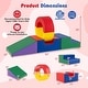 preview thumbnail 5 of 3, 5 PCS Climbing Foam Block w/PU Leather Cover for Child Development - Multi-color