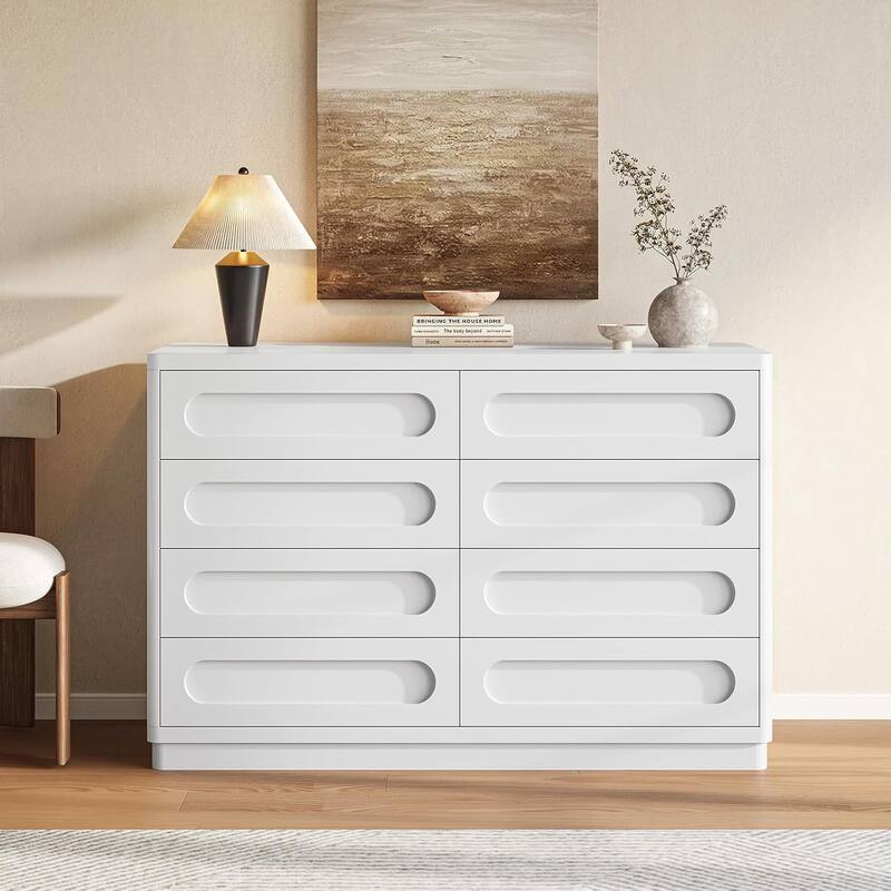 Dresser for Bedroom with 47.2" Deep Drawers TV Stand Chest of Drawers