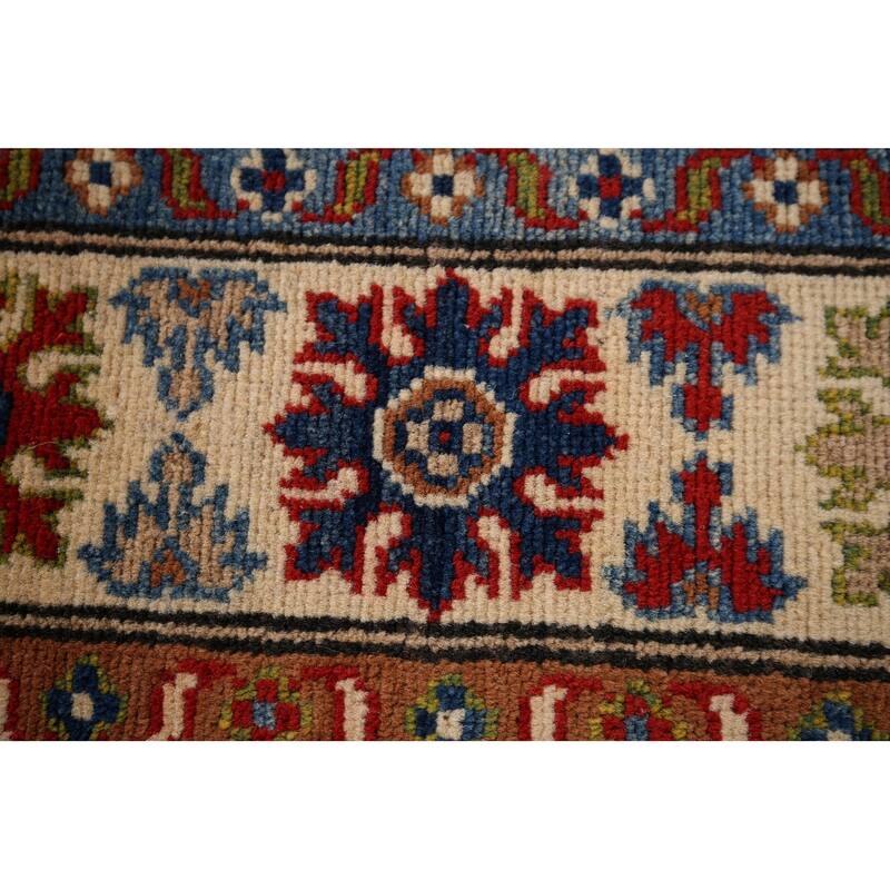 Oriental Orange Kazak Area Rug Hand-Knotted Bedroom Wool Carpet - 3'11" x 6'0"