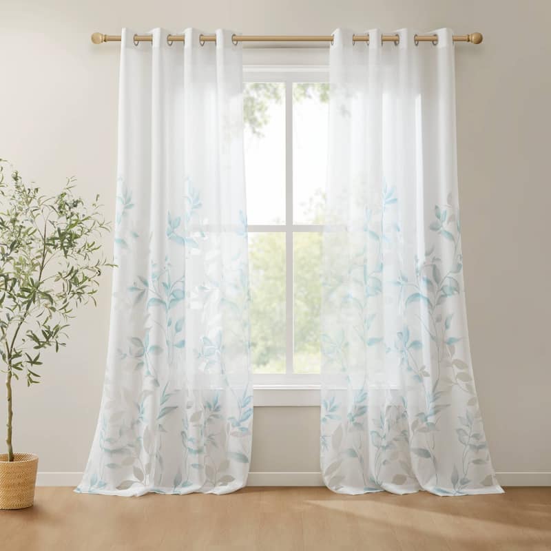 Madison Park Vera Burnout Printed Curtain Panel Single