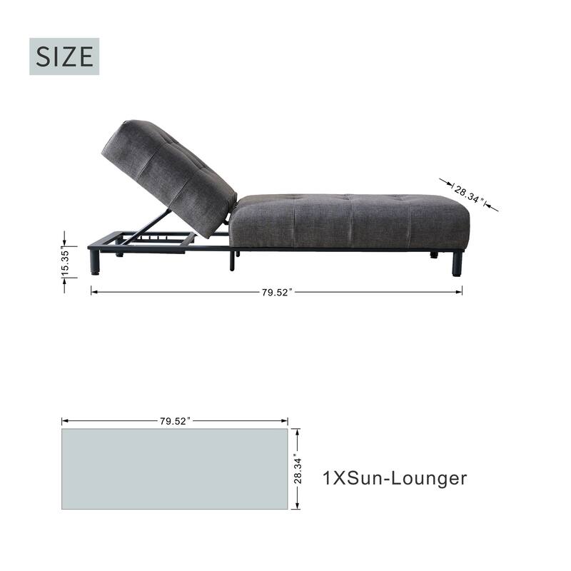 Aluminum Upholstered Chaise Lounge with Advanced Fabric and Structure