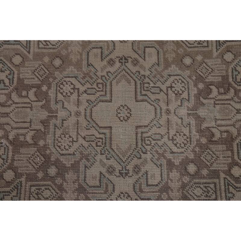 Distressed Tabriz Persian Rug Hand-knotted Wool Carpet - 6'3" x 9'6"