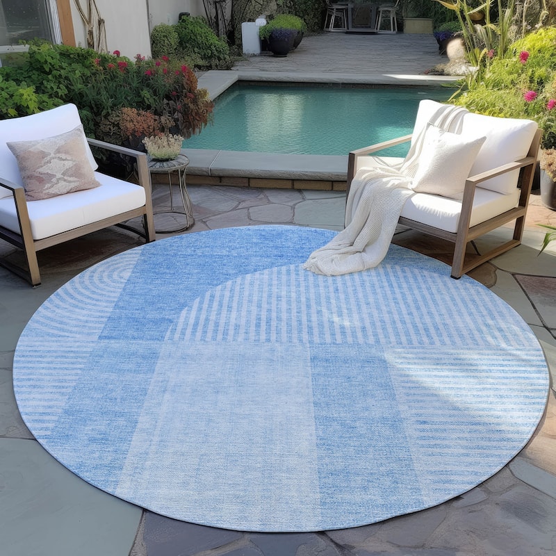 Machine Washable Indoor/ Outdoor Chantille Modern Deco Rug