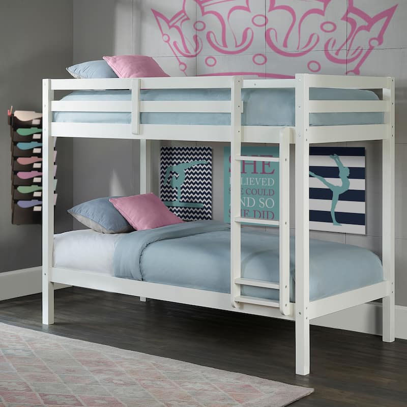 Hillsdale Caspian Wood Twin Over Twin Bunk Bed