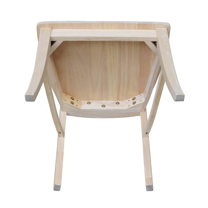 International Concepts Solid Wood Verona Dining Chairs, Set of 2