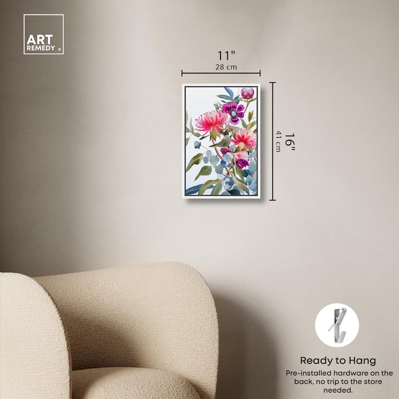 Watery Petals II Canvas by Art Remedy