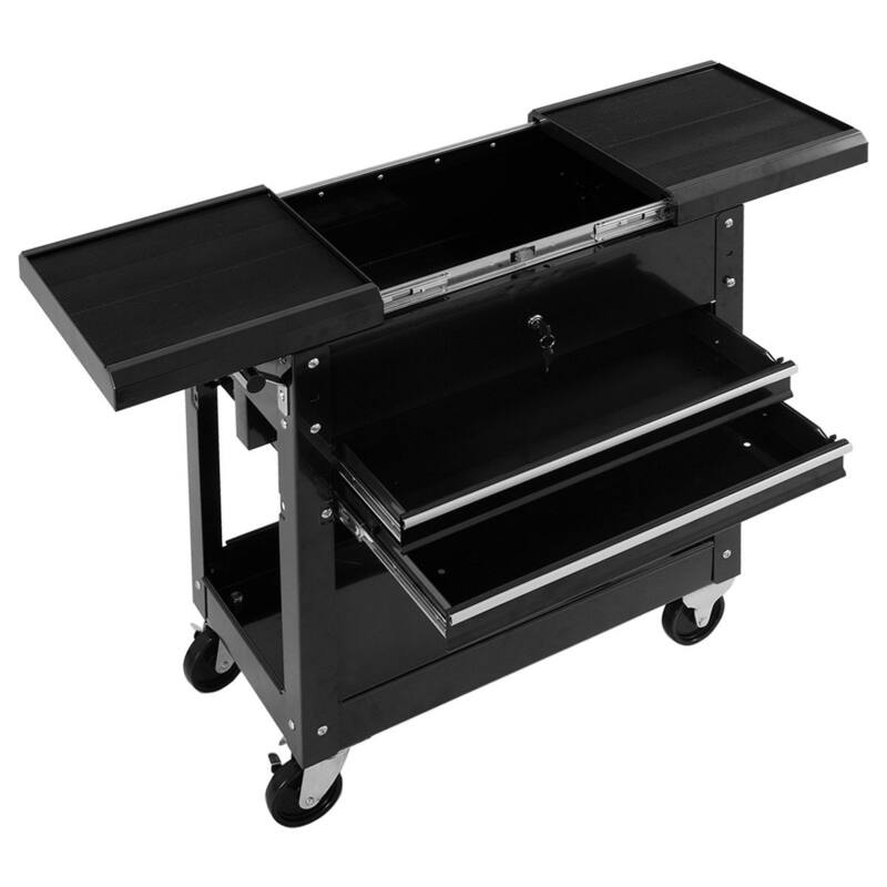 Costway Rolling Mechanics Tool Cart Slide Top Utility Storage Cabinet