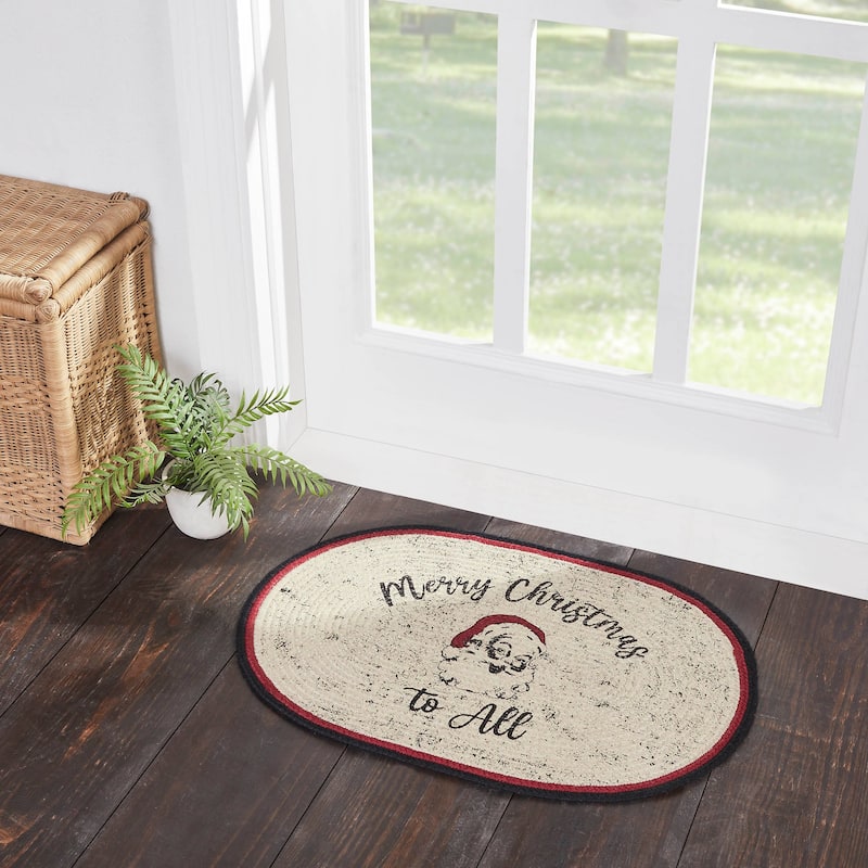 Jolly Ole Santa Jute Rug Oval 20x30
