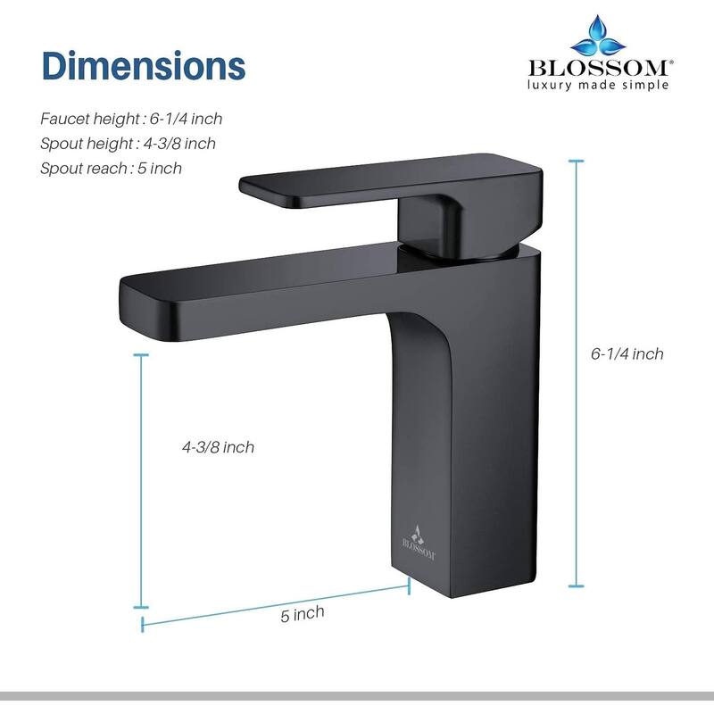 Blossom Stainless Steel Bathroom Sink Faucet