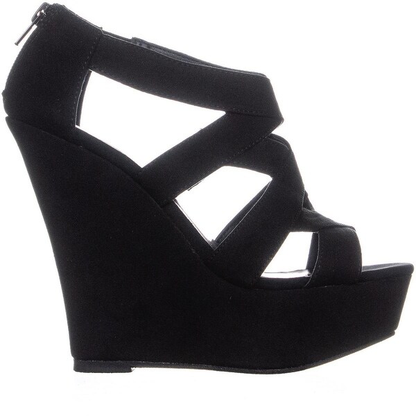 madden girl platform sandals black