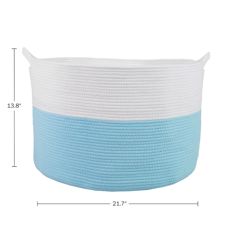Extra-Large Basket - Cotton Rope Basket with Handles - Baskets for Organizing by Home-Complete