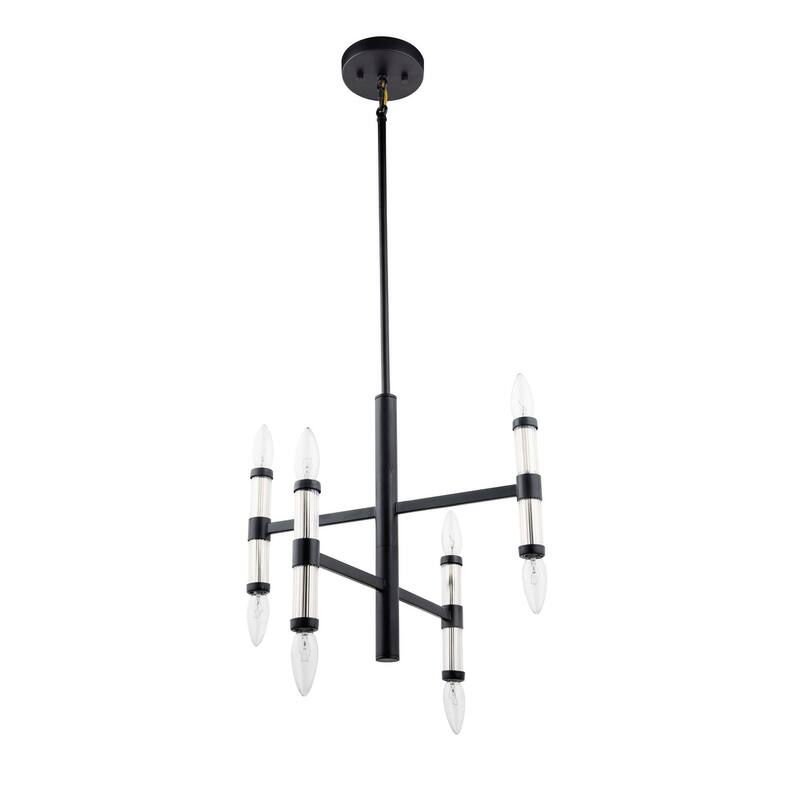 Brio Lighting Atollo Mdern Black 8 Light Chandelier
