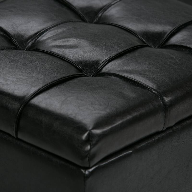 WYNDENHALL Lancaster 44 inch Wide Contemporary Rectangle Storage Ottoman