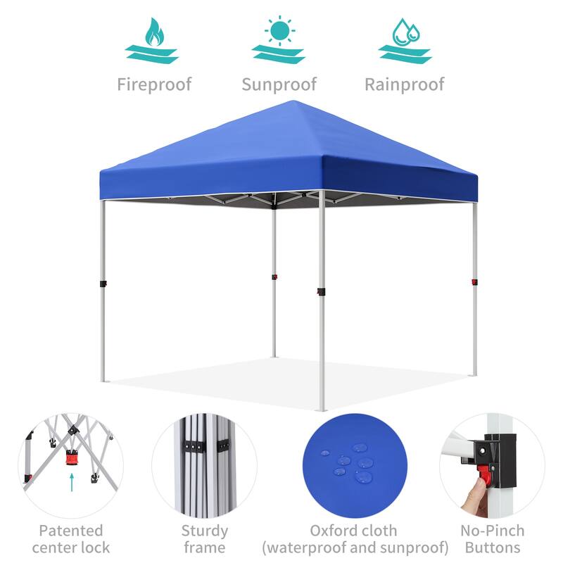 Pop Up Canopy Tent with Wheeled Bag, Waterproof Oxford UV Protection