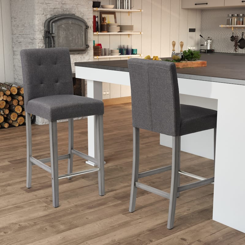 Leila Upholstered 31" Bar Height Barstool