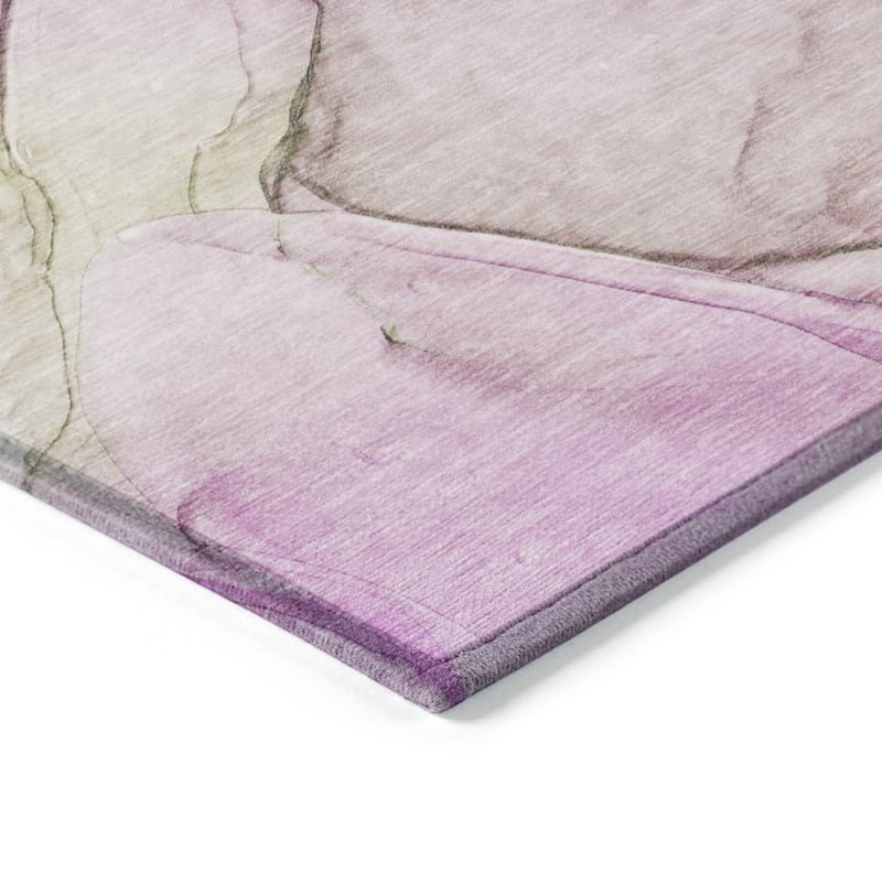 Gaz Modern Art-Inspired Weather Resistant Classic Meets Modern Outdoor Rug