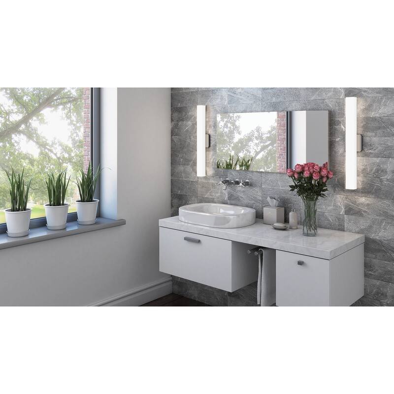 DALS Lighting LED Vanity Light, Square Glass, 5 CCT