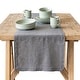 preview thumbnail 10 of 47, over&back Washed 100% Linen Table Runner - Machine Washable 18 x 108 - Grey