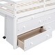preview thumbnail 12 of 46, Pine Wood Loft Bed Frame with Retractable Writing Desk & 4 Drawers, Lateral Portable Desk and Shelves