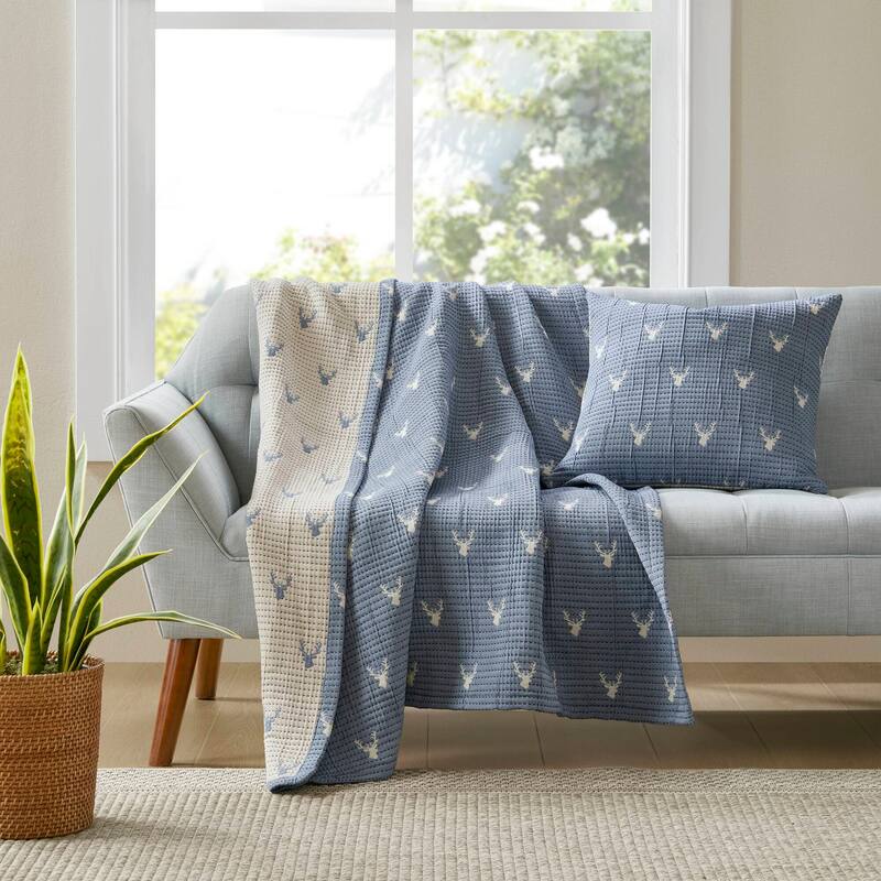 Woolrich Keystone Throw/Pillow Set - Blue