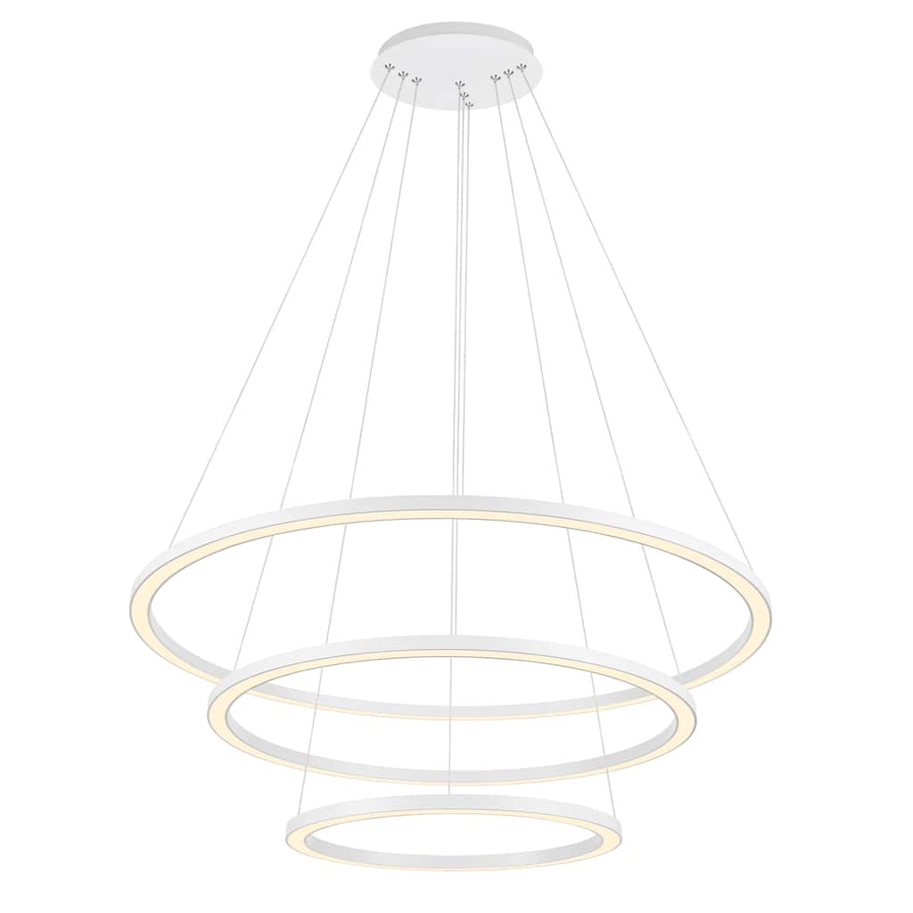 Chalice Integrated LED 31in White Chandelier