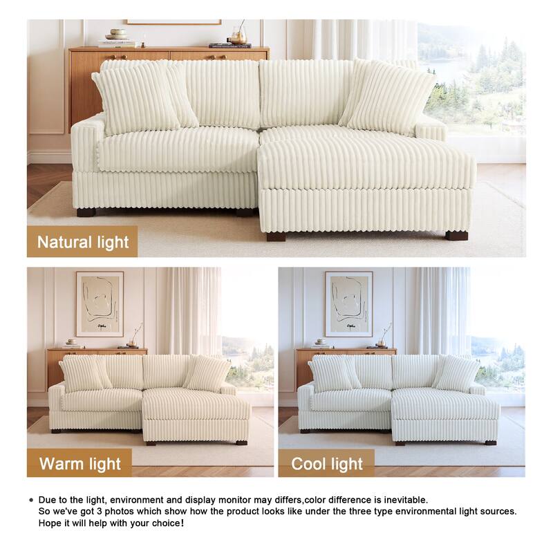 Modular Armchair and Ottoman Set with Adjustable Headrest, Flannel Upholstery