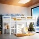preview thumbnail 1 of 3, Twin Loft Bed with Ladder, Bed Platform of Strengthened Slats, White White